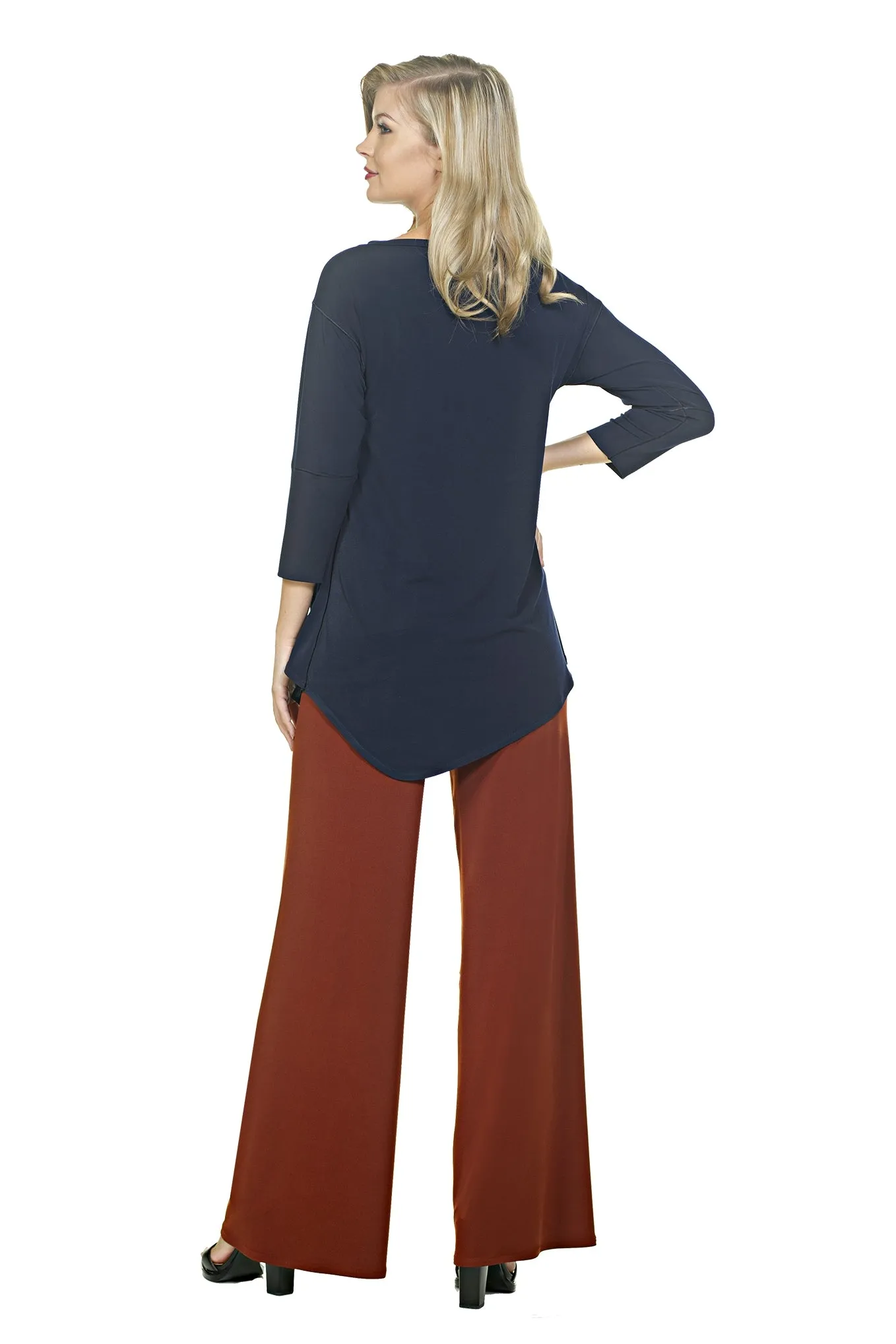 3/4 SL Drape Overlap Tunic