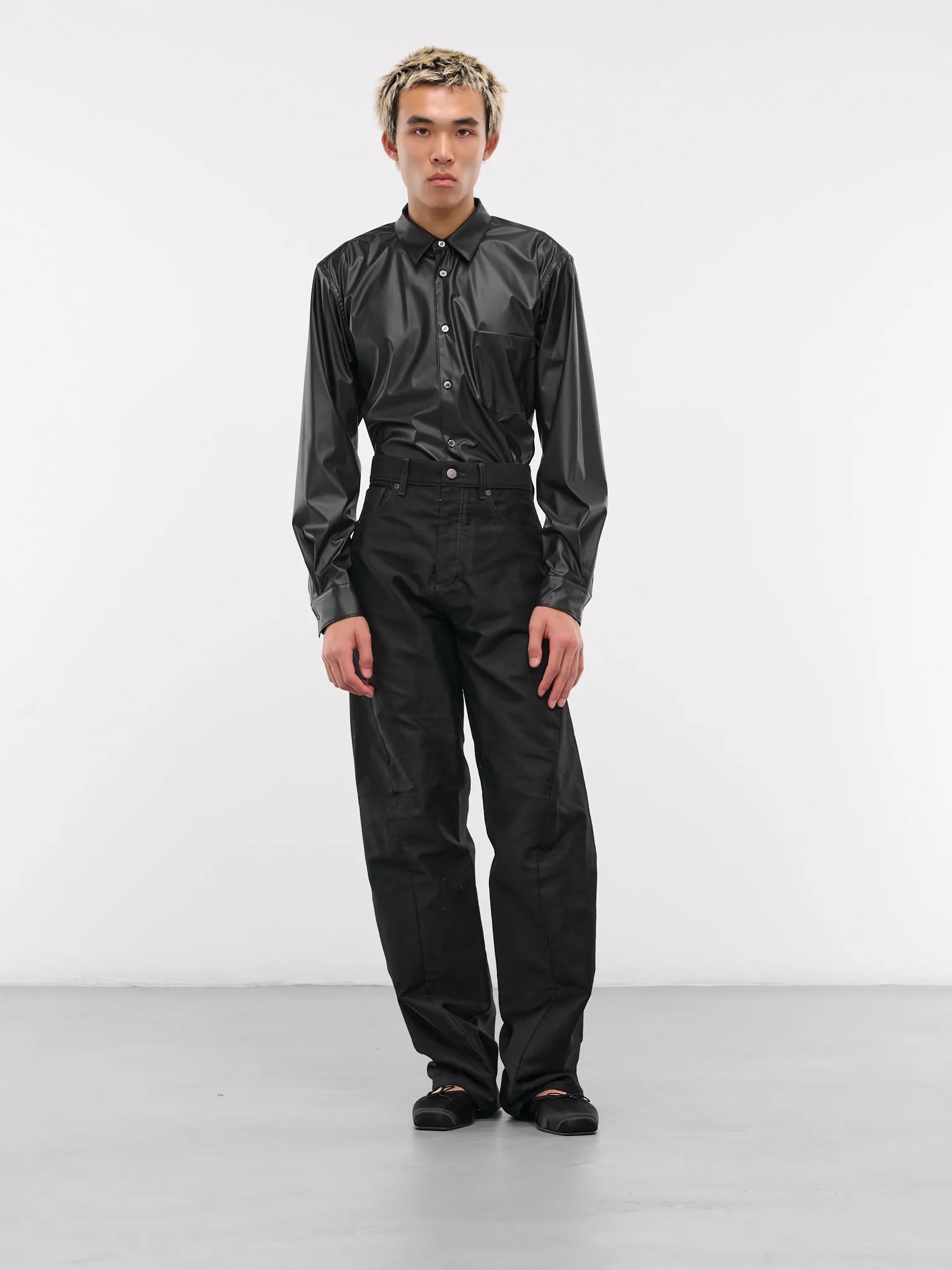 Mens Stylish 5-Pocket Slim Fit Pants in Black (Model S67LA0036-M35097-900)