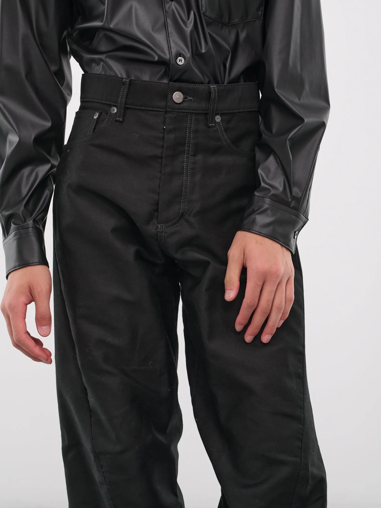 Mens Stylish 5-Pocket Slim Fit Pants in Black (Model S67LA0036-M35097-900)