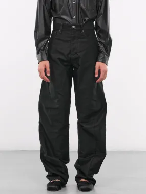 Mens Stylish 5-Pocket Slim Fit Pants in Black (Model S67LA0036-M35097-900)