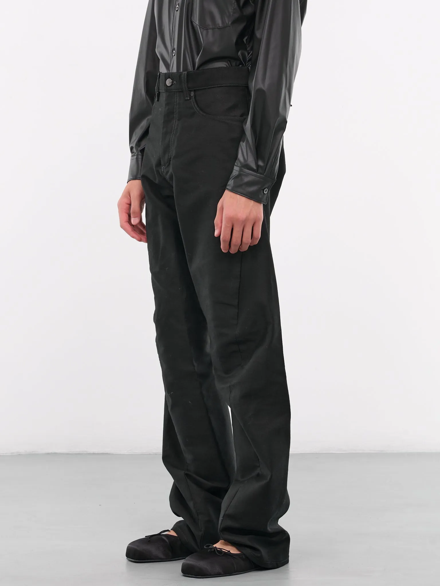Mens Stylish 5-Pocket Slim Fit Pants in Black (Model S67LA0036-M35097-900)