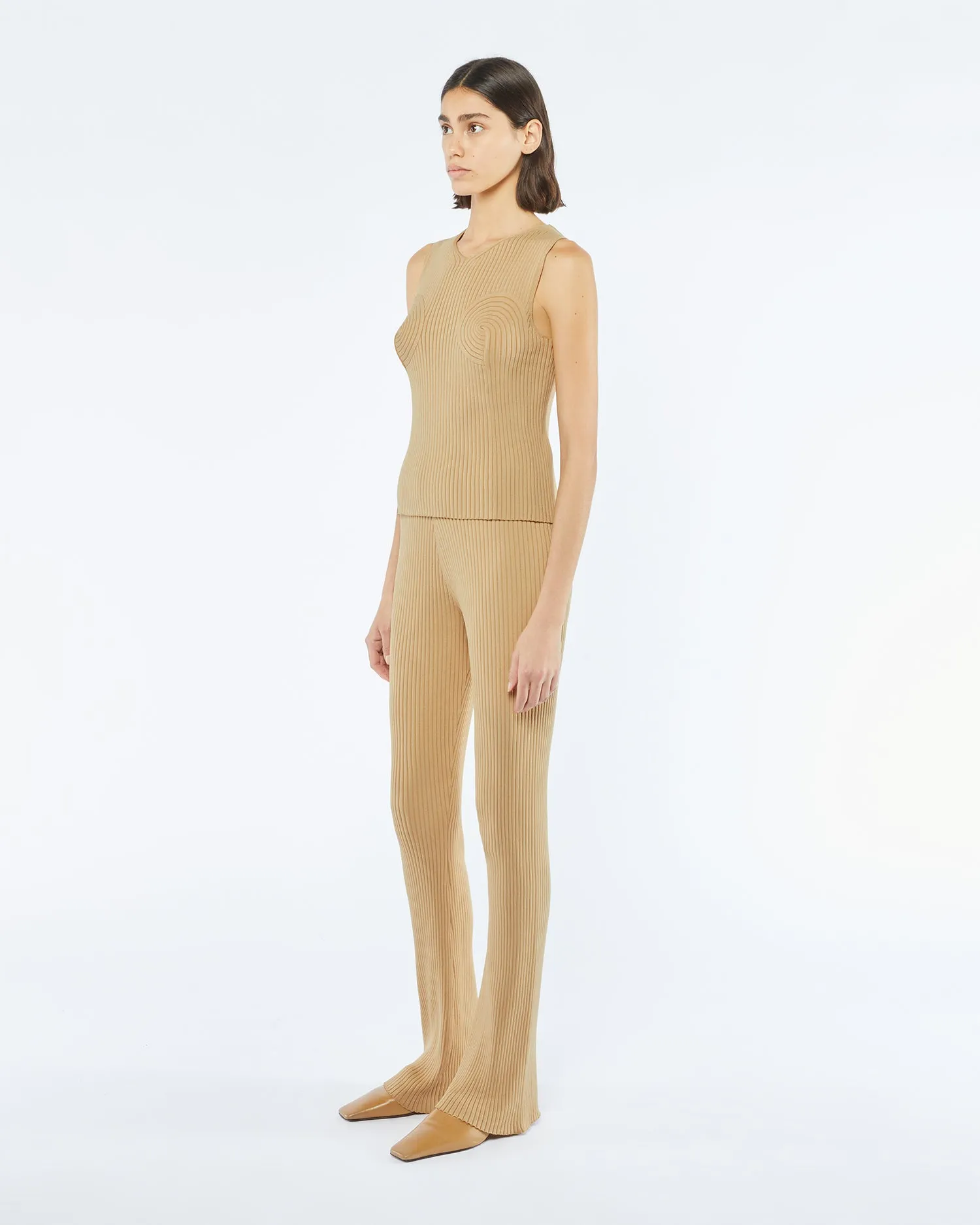 Alea - Sale Ribbed Pants - Sand