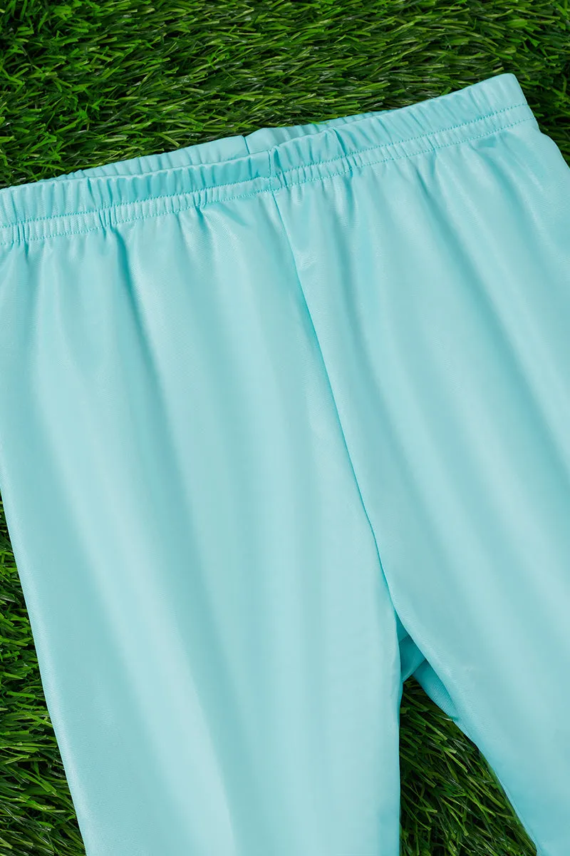 Aqua faux leather double layer bell pants. PNG25153113 amy