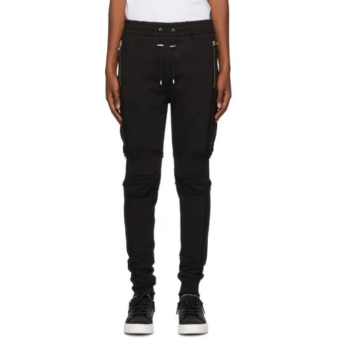 Balmain Black Raw Edge Lounge Pants