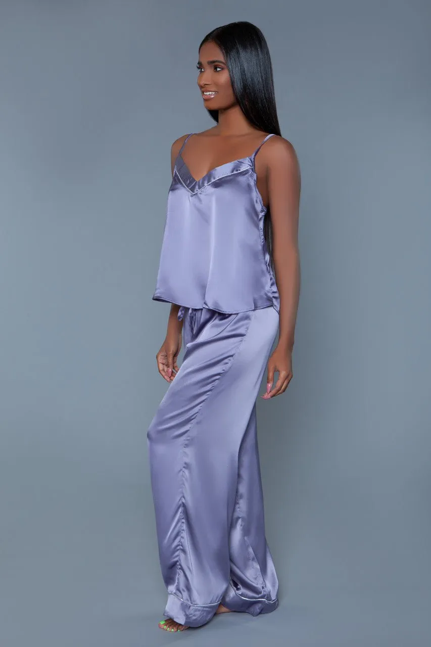 BeWicked Women's Madison Satin Pants PJ Set 2025