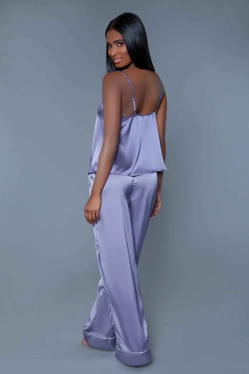 BeWicked Women's Madison Satin Pants PJ Set 2025
