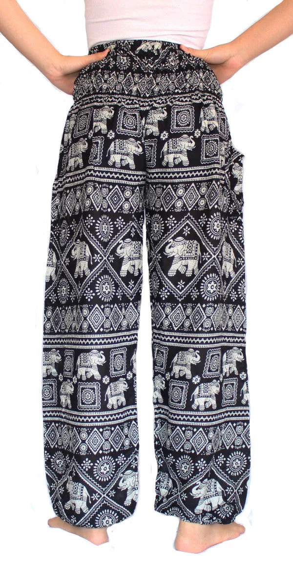 Black Elephant Harem Pants