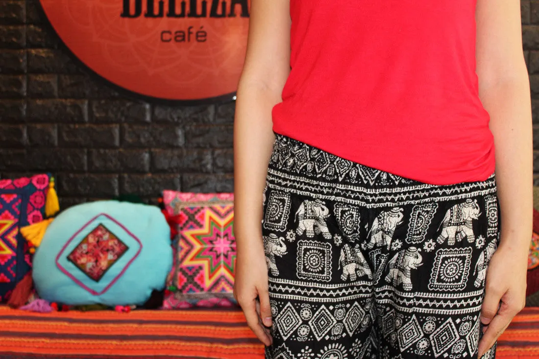 Black Elephant Harem Pants