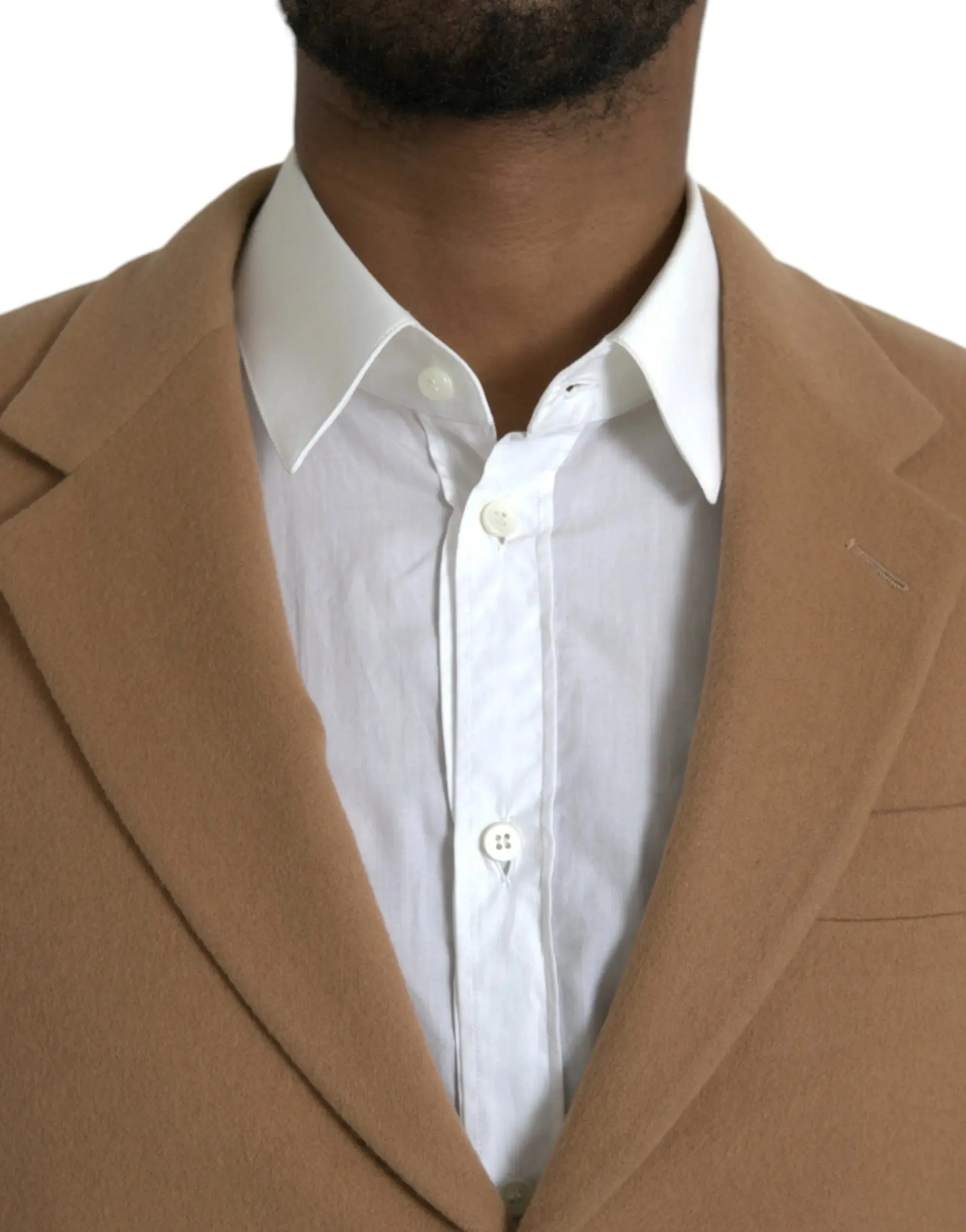 Brown Cashmere 2 Piece Single Breasted Suit