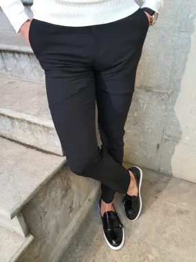 Buy Black Slim Fit Pants by GentWith with Free Shipping