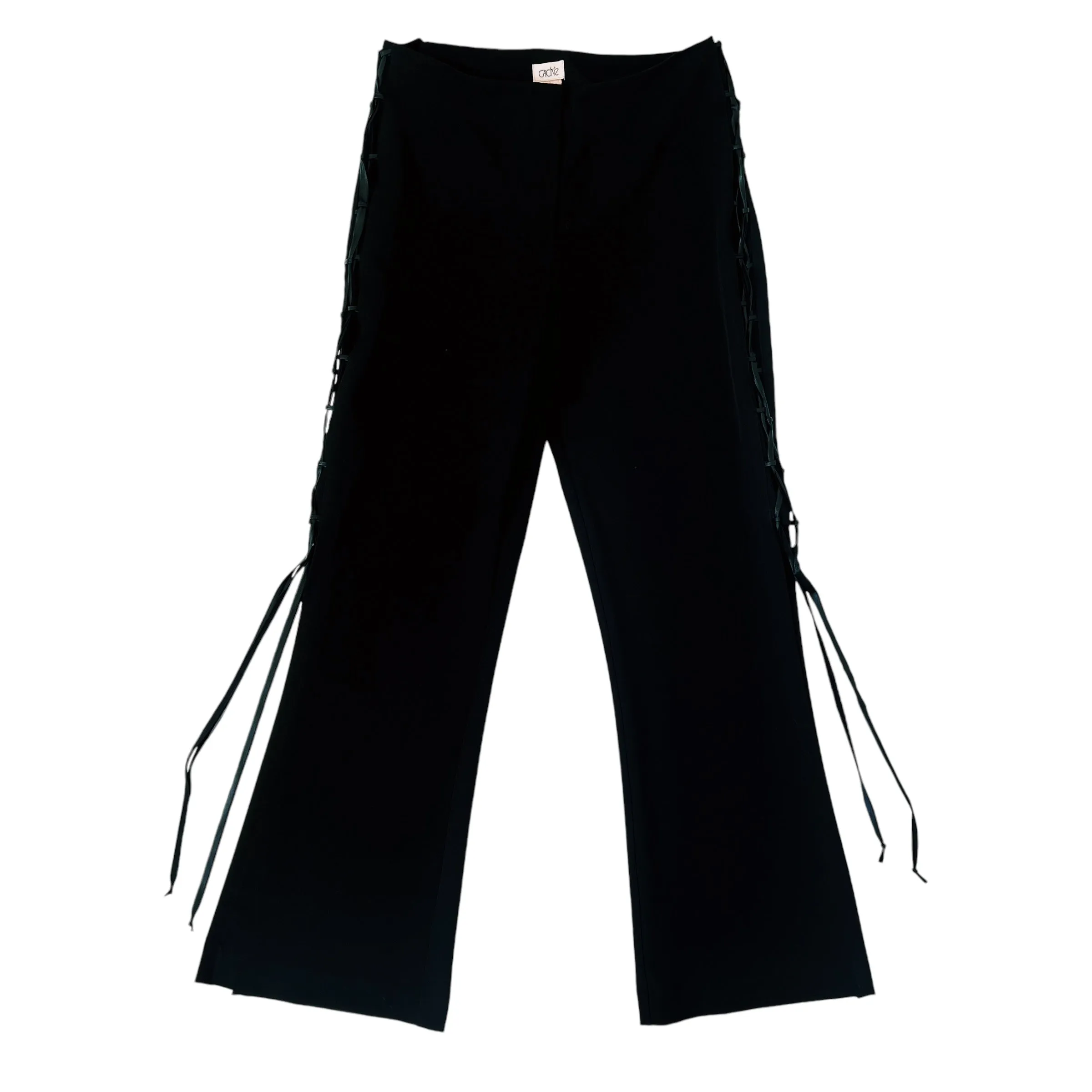 Caché Black Lace Up Pants (S)