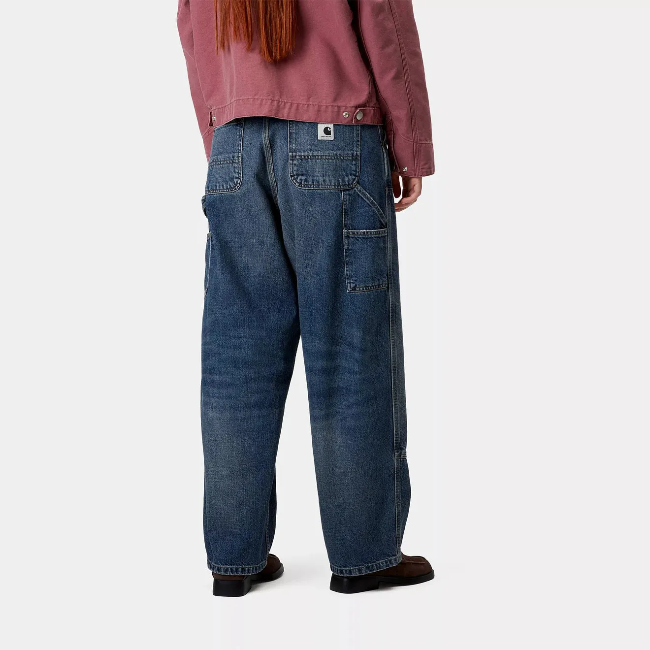 Carhartt WIP Womens Brandon Double Knee Pant Blue Dark Used Wash