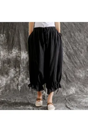 Dark Cottagecore Loose Harem Pants