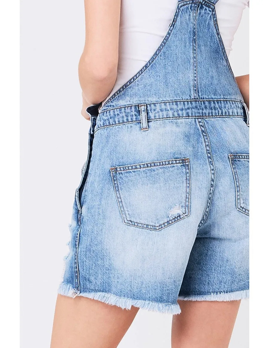 Denim Short Overalls