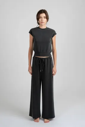 ELLE GREY - LOUNGE WIDE LEG PANTS