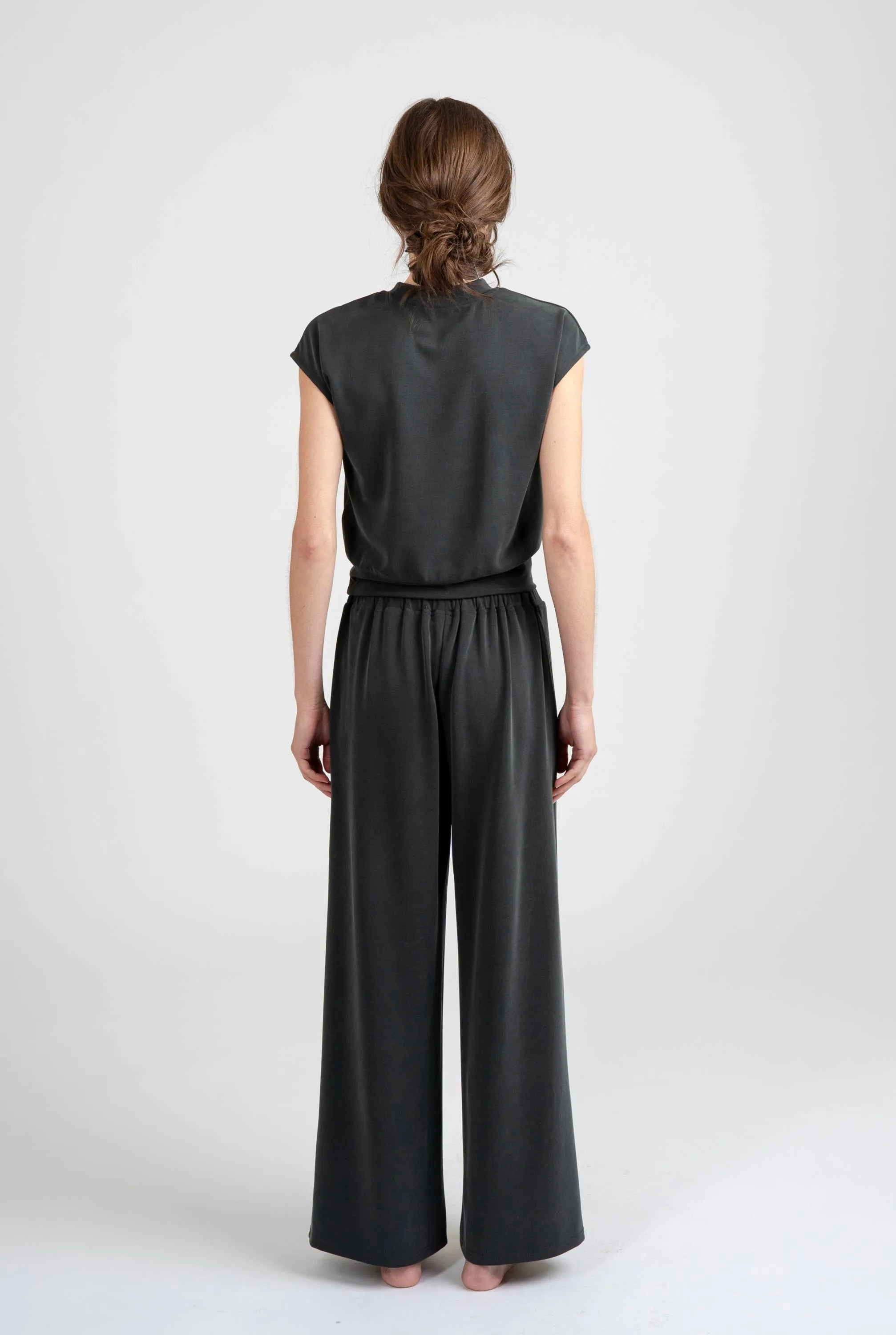 ELLE GREY - LOUNGE WIDE LEG PANTS