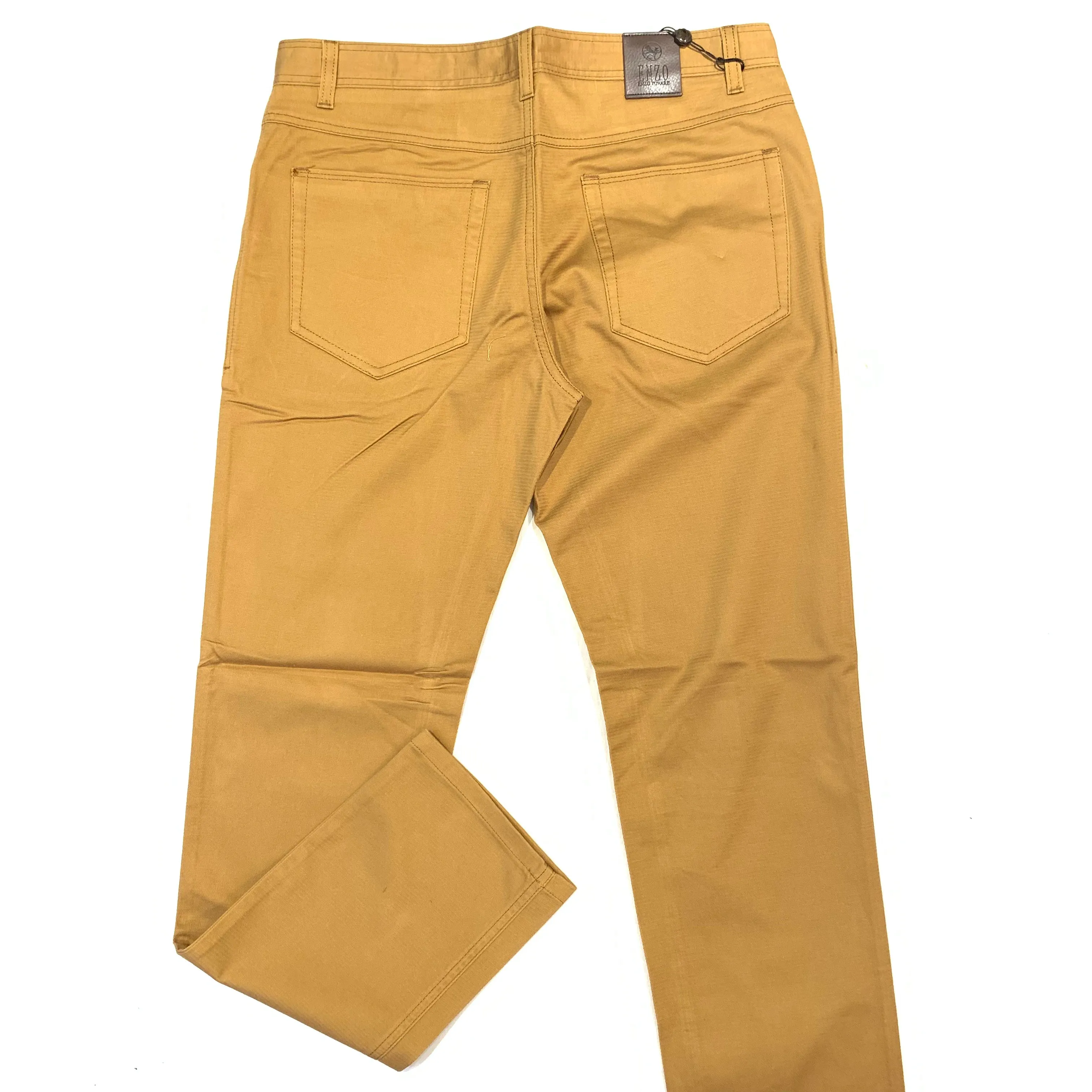 Enzo Men's Alpha-316 Caramel High-end Pants