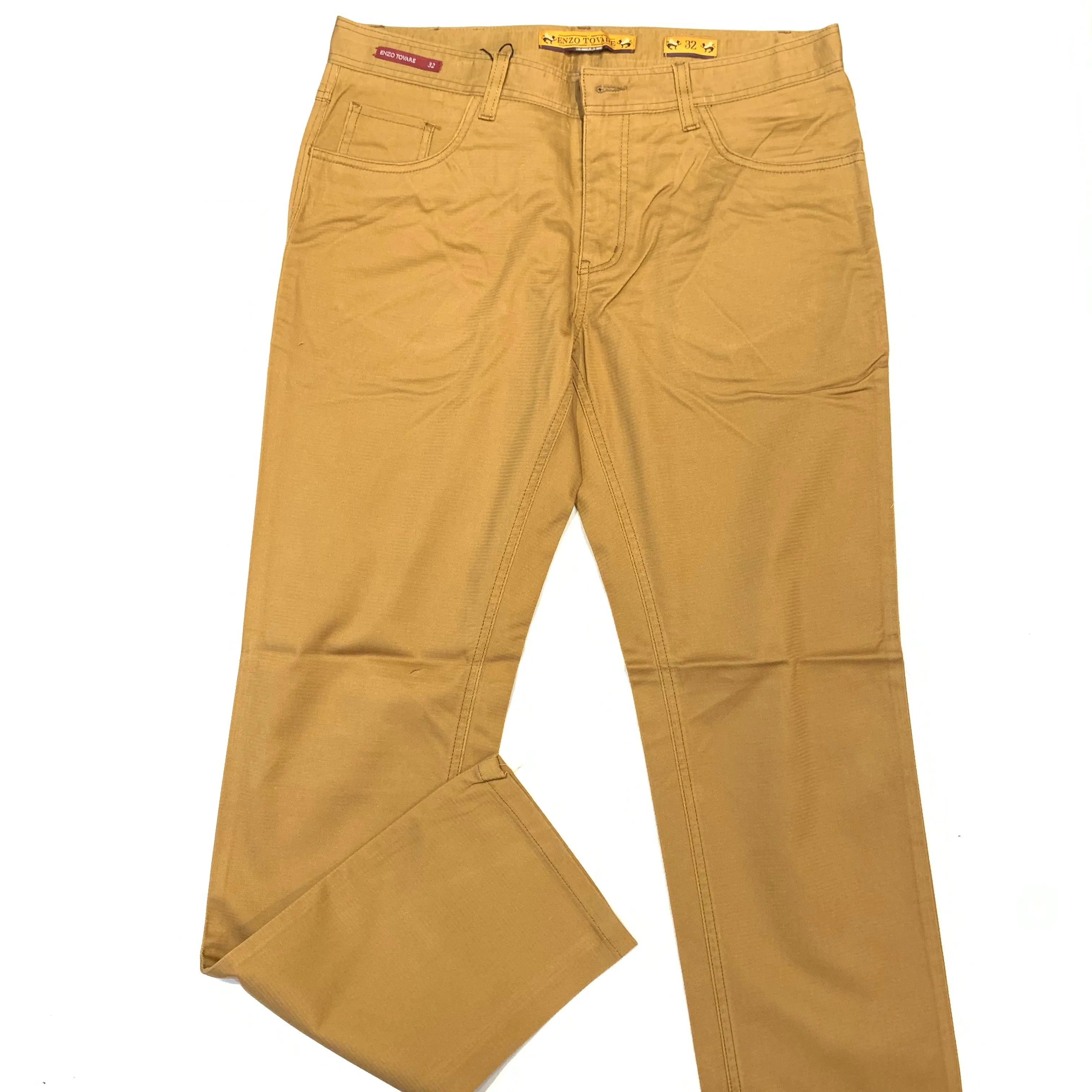 Enzo Men's Alpha-316 Caramel High-end Pants