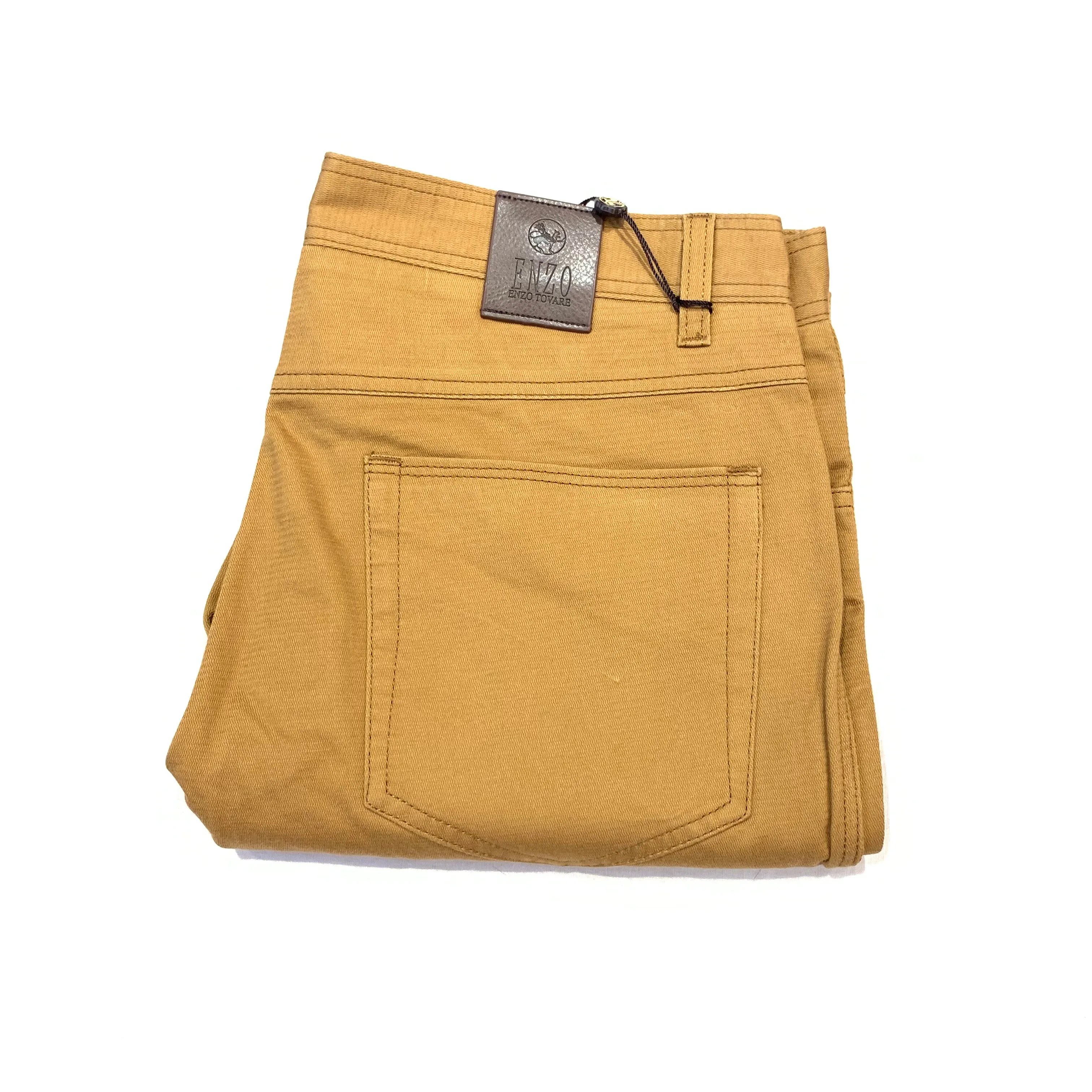 Enzo Men's Alpha-316 Caramel High-end Pants