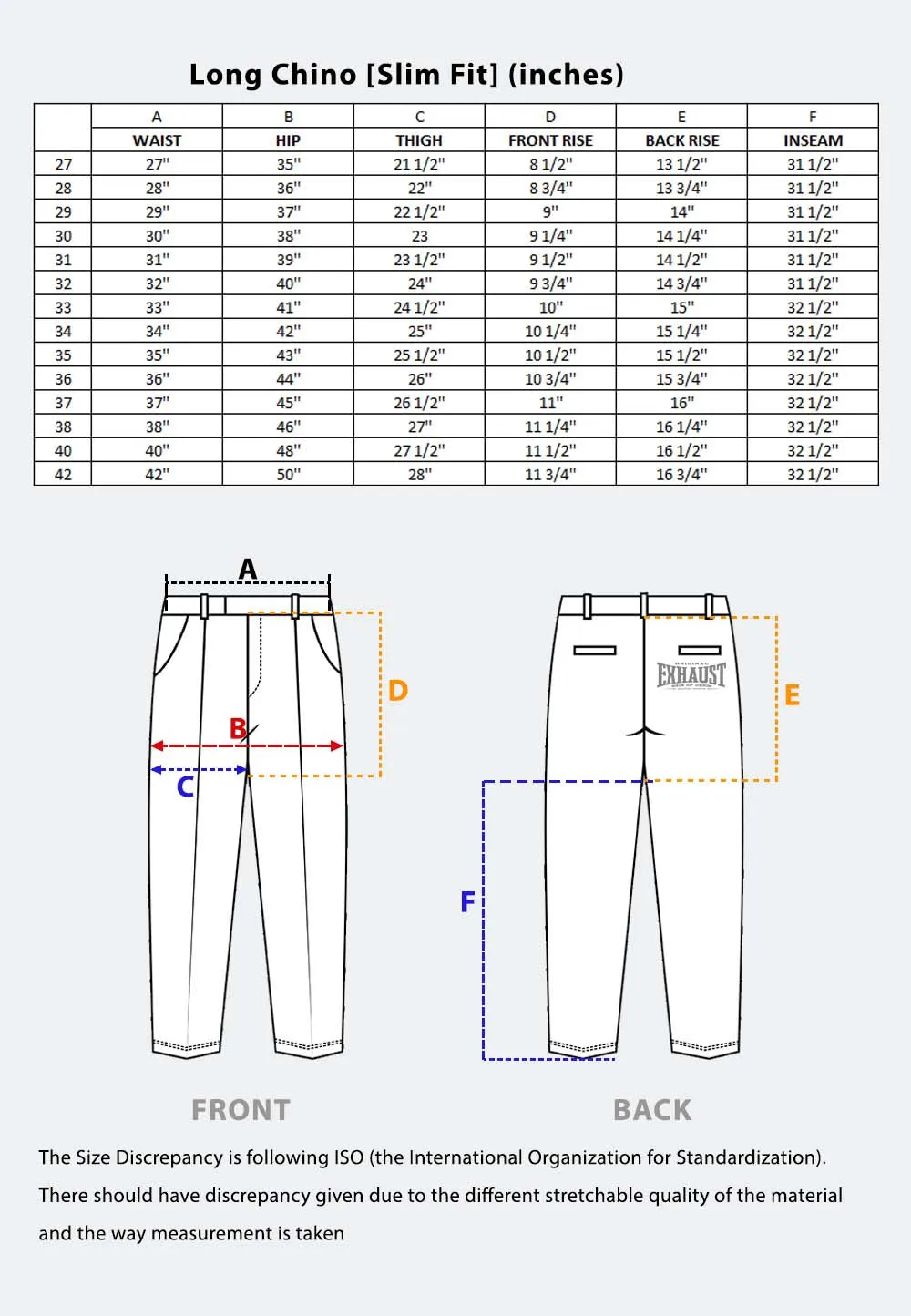 EXHAUST Stretchable Cotton Long Pants [Slim Fit] 1067