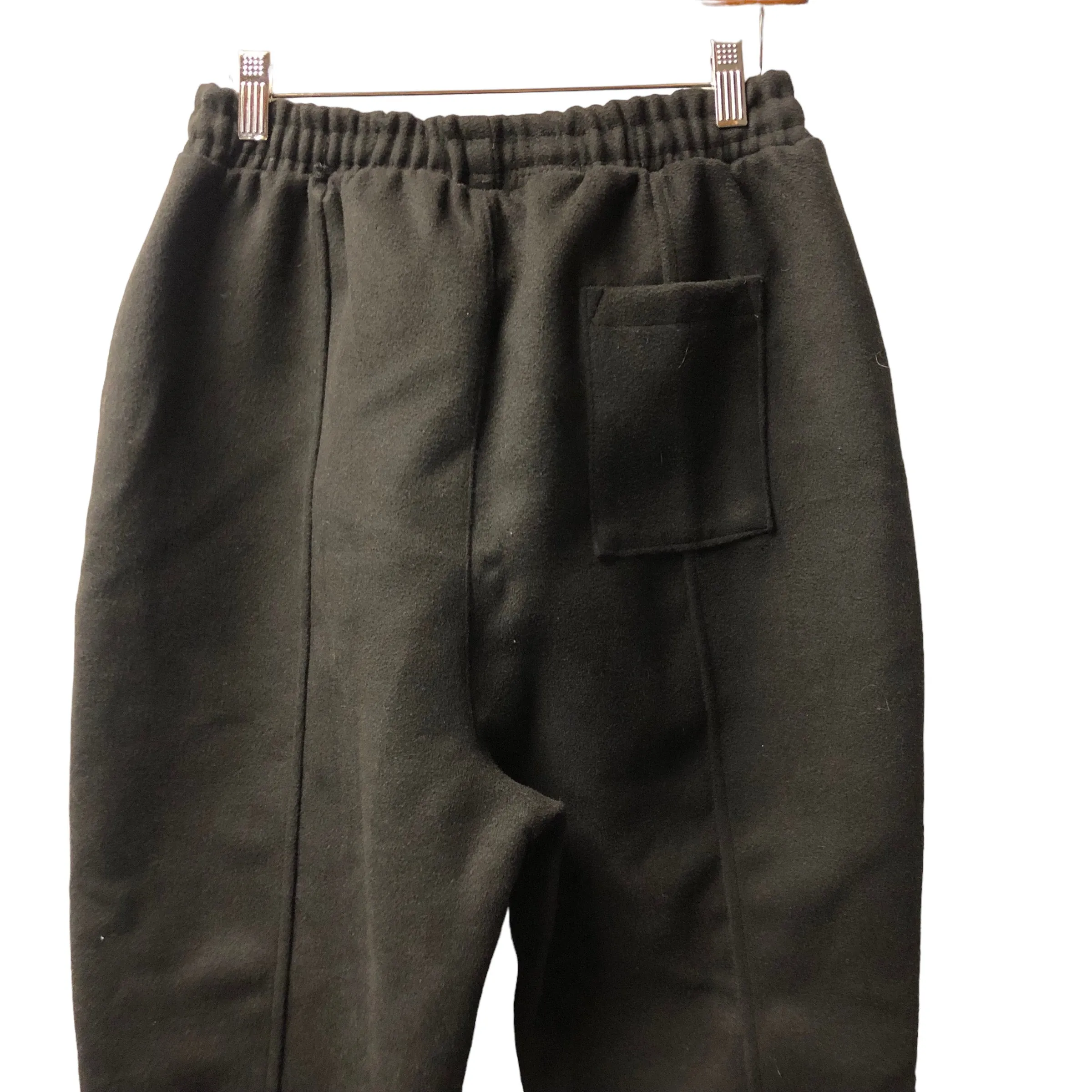 Heavy Black Felt Baggy Pant