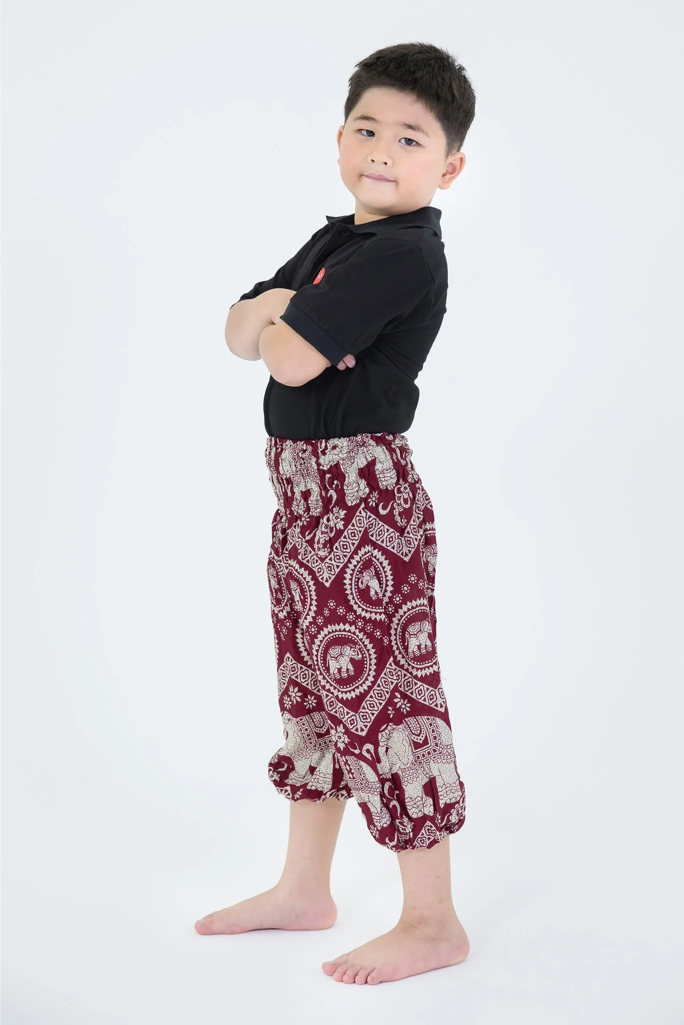 Imperial Elephant Kids Elephant Pants in Red