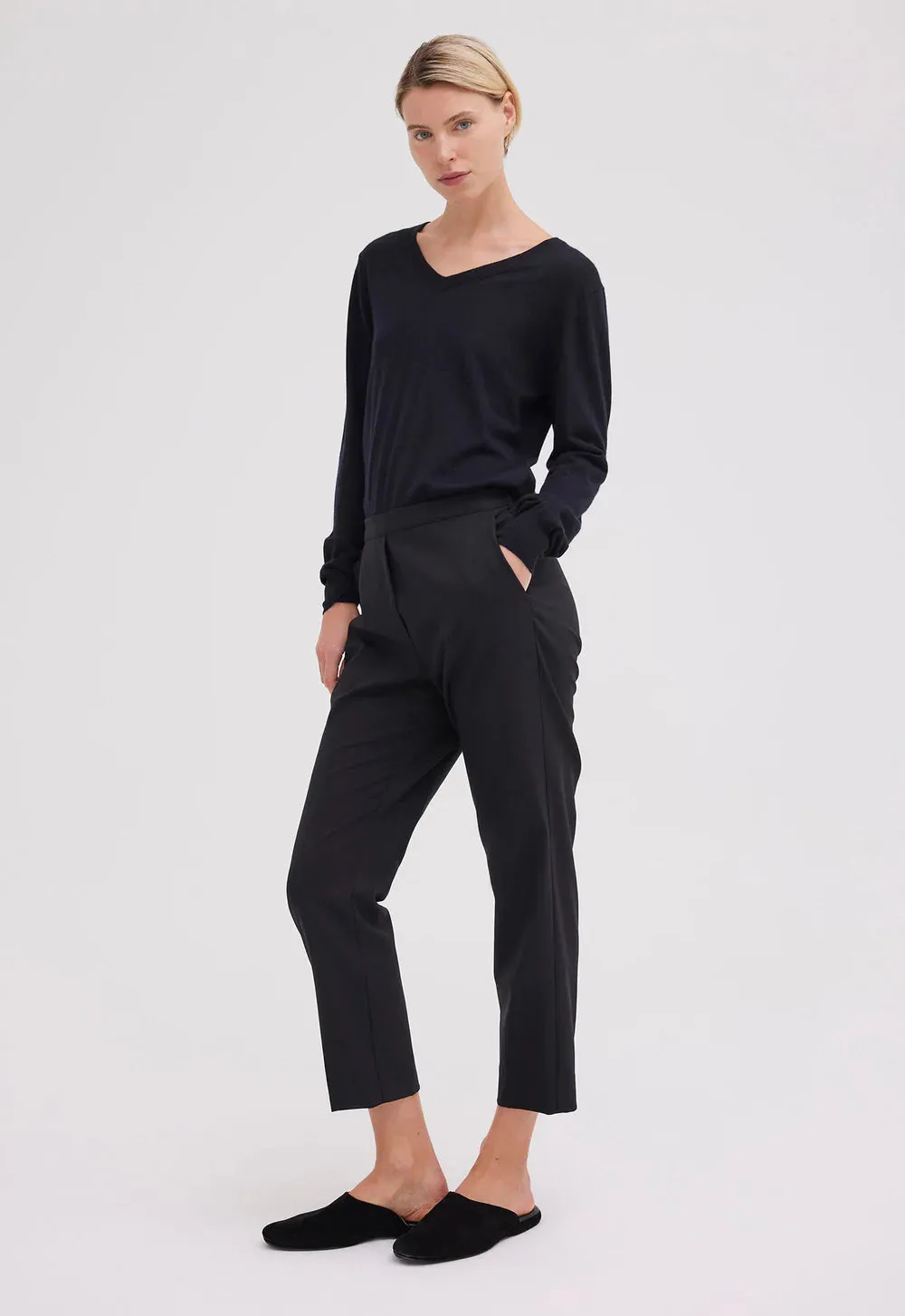 Jac   Jack Gio Merino Wool Pant in Black