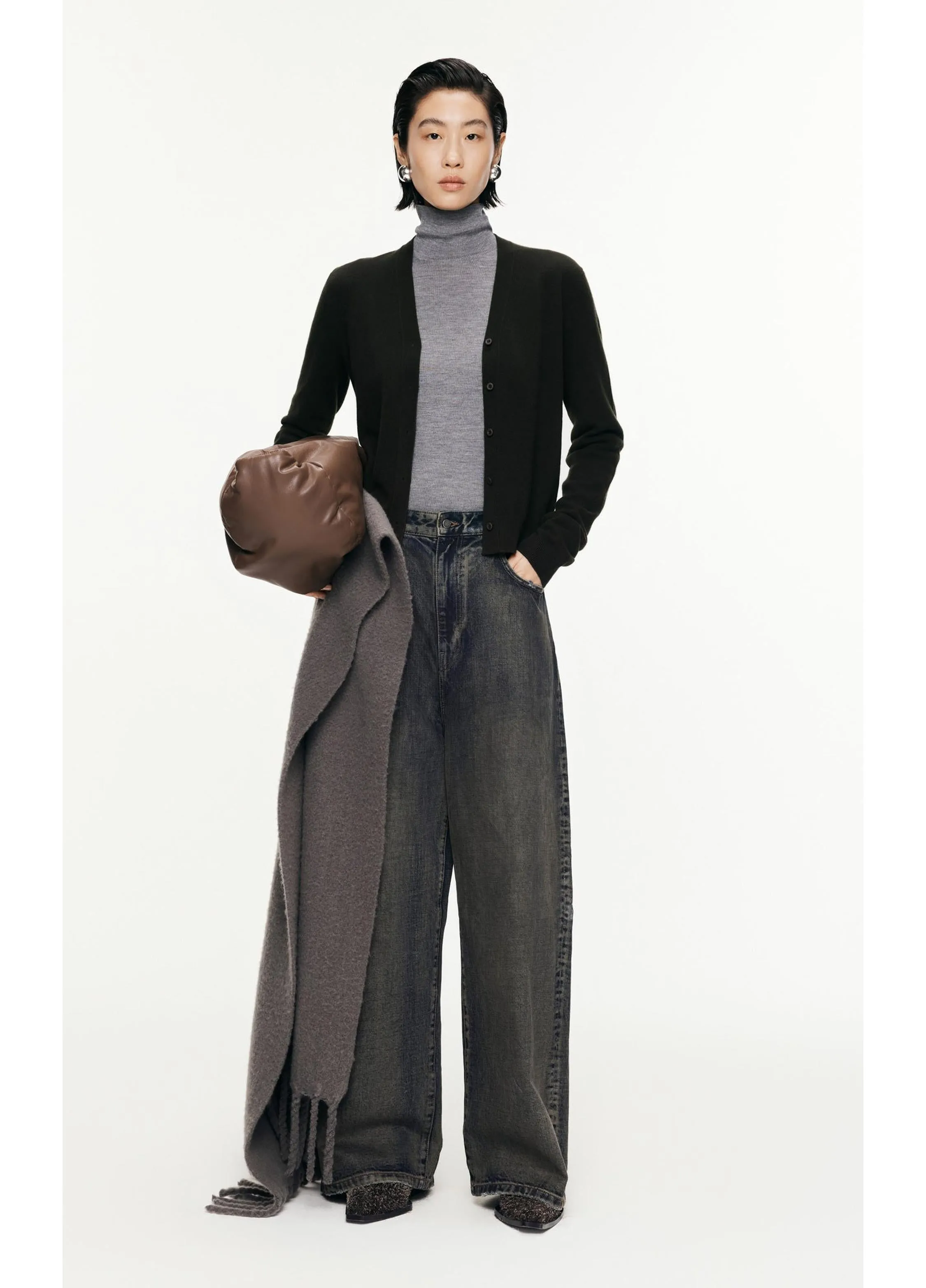 JNBY Loose Fit Denim Straight Jeans