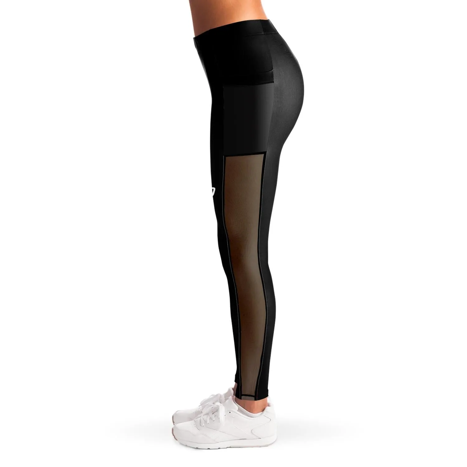 Just Get Started Mesh Panel Side Pockets Leggings (FWS)