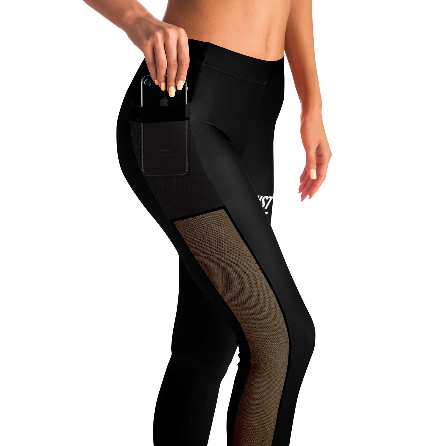 Just Get Started Mesh Panel Side Pockets Leggings (FWS)