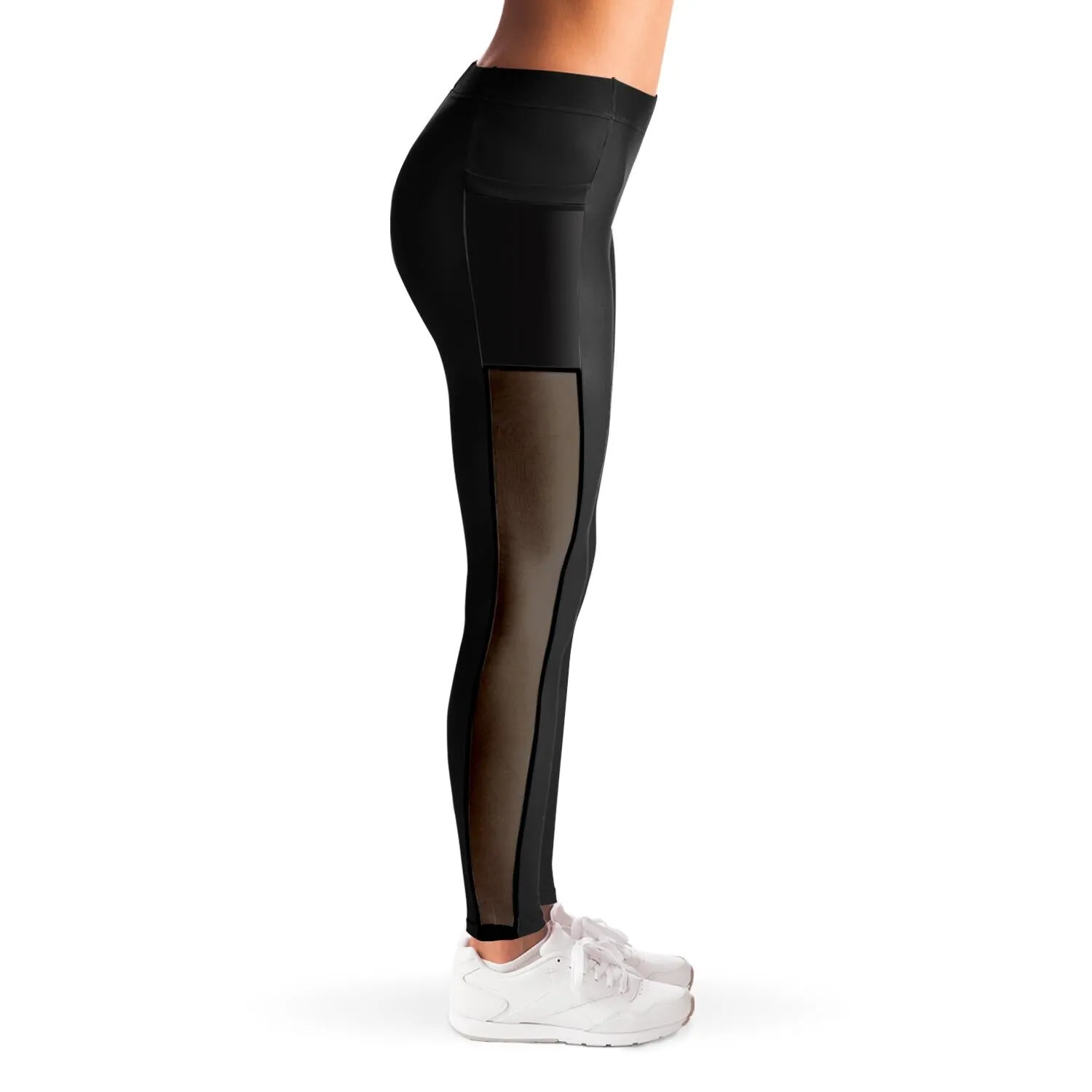 Just Get Started Mesh Panel Side Pockets Leggings (FWS)