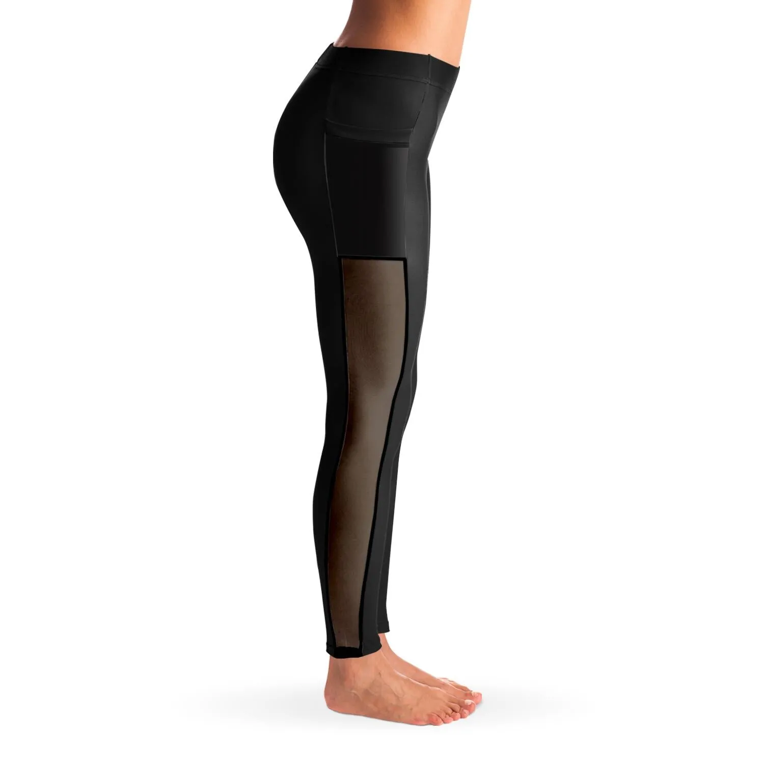 Just Get Started Mesh Panel Side Pockets Leggings (FWS)