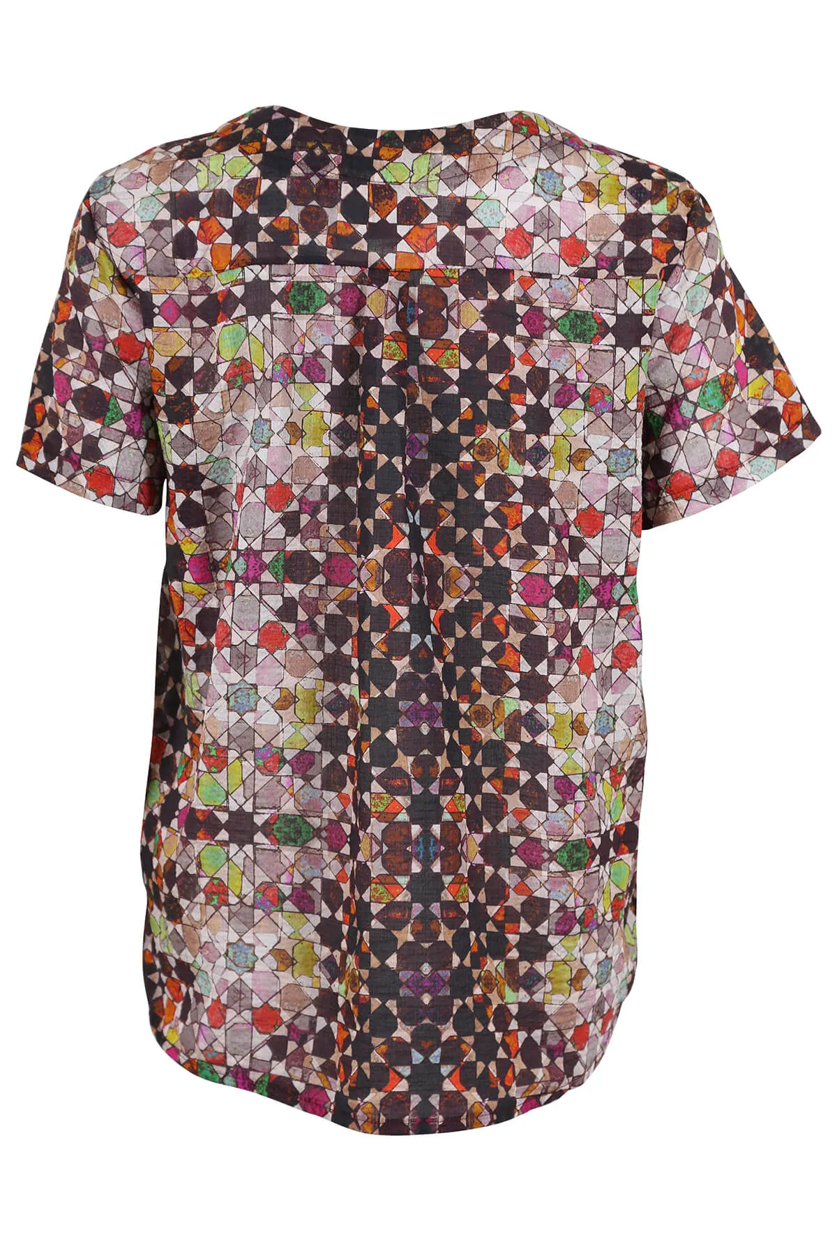 Kaleidoscope Top Grey in Seersucker