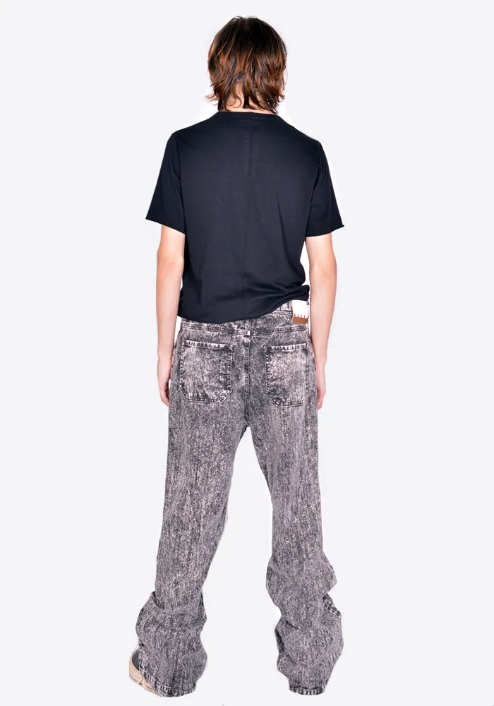 MARNI PUJU0053A0 MARBLE DYED DENIM PANTS BLACK