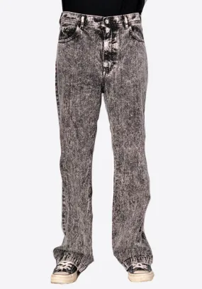 MARNI PUJU0053A0 MARBLE DYED DENIM PANTS BLACK