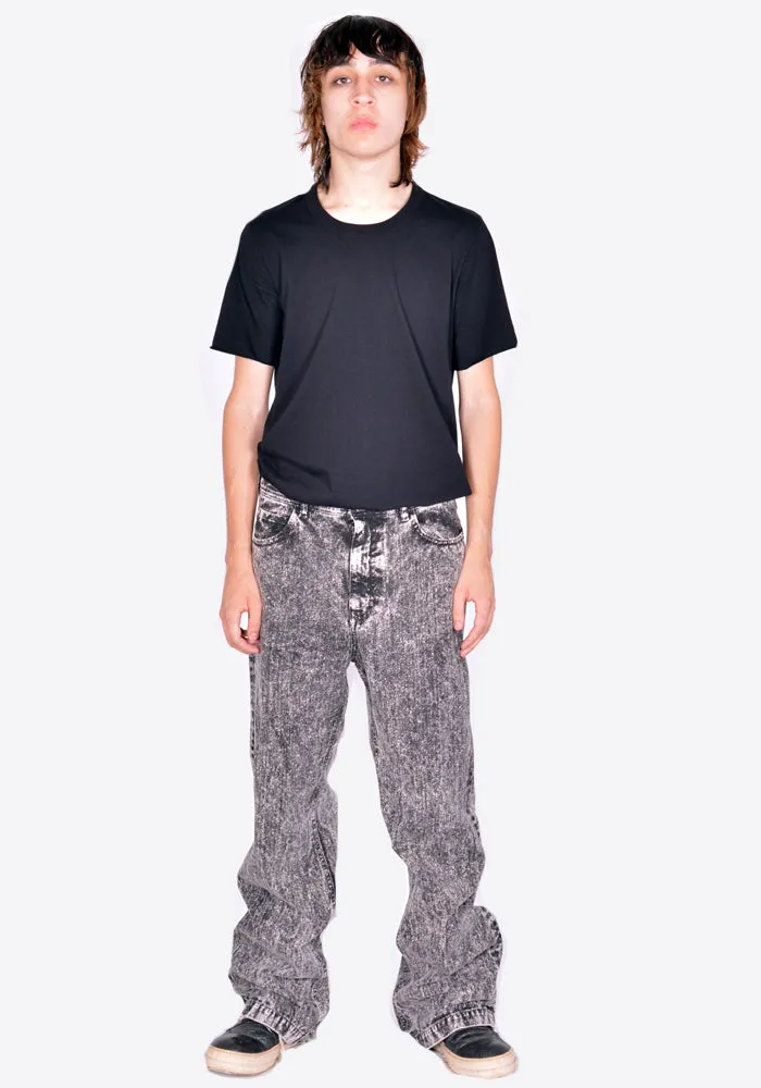 MARNI PUJU0053A0 MARBLE DYED DENIM PANTS BLACK