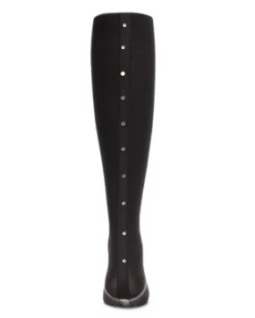 Memoi Crystal Backseam Opaque Tights Black