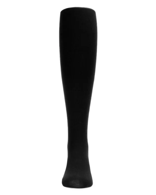 Memoi Crystal Backseam Opaque Tights Black