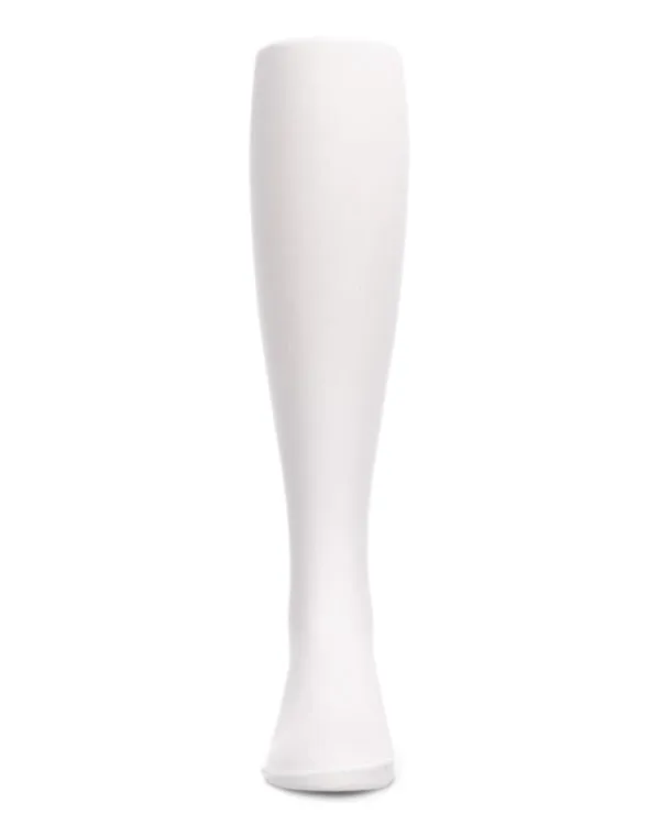 Memoi Sweet Heart Flocked Opaque Tights White