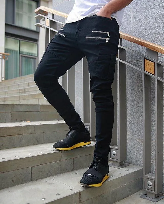 Men's Harem Multi-pocket Slim Fit Zip Joggers