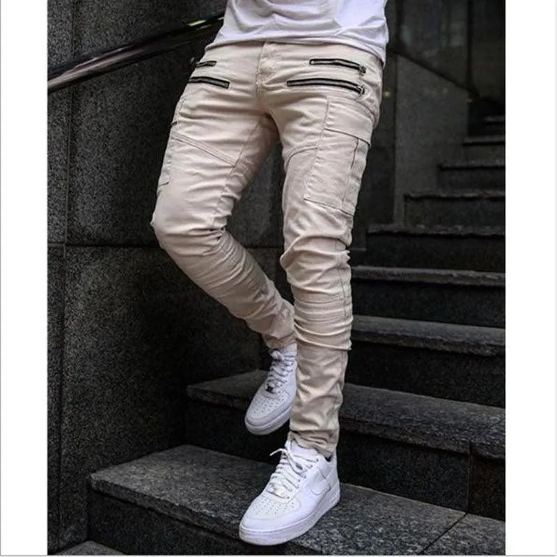 Men's Harem Multi-pocket Slim Fit Zip Joggers