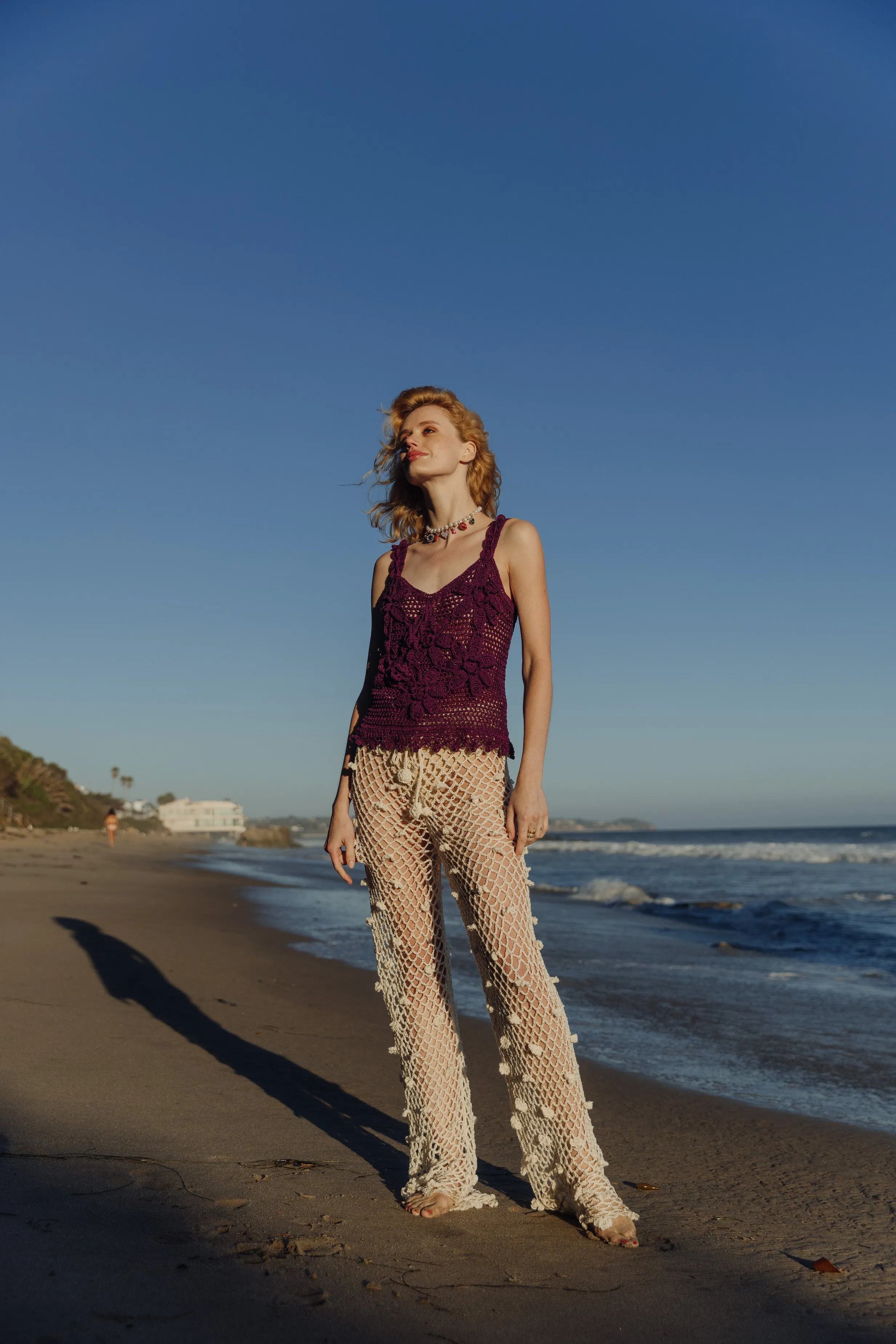 Metallic Handmade Crochet Pants