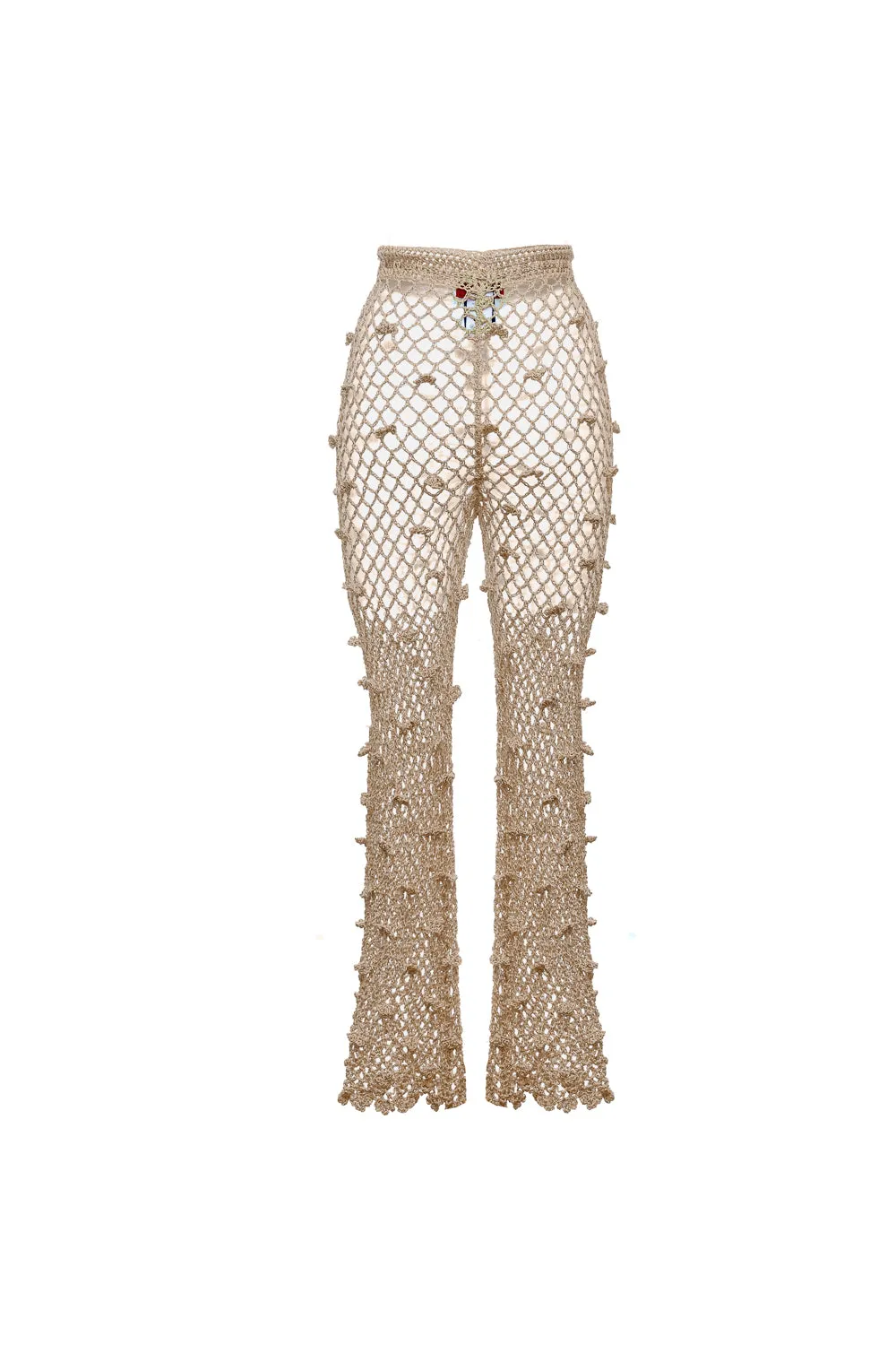 Metallic Handmade Crochet Pants