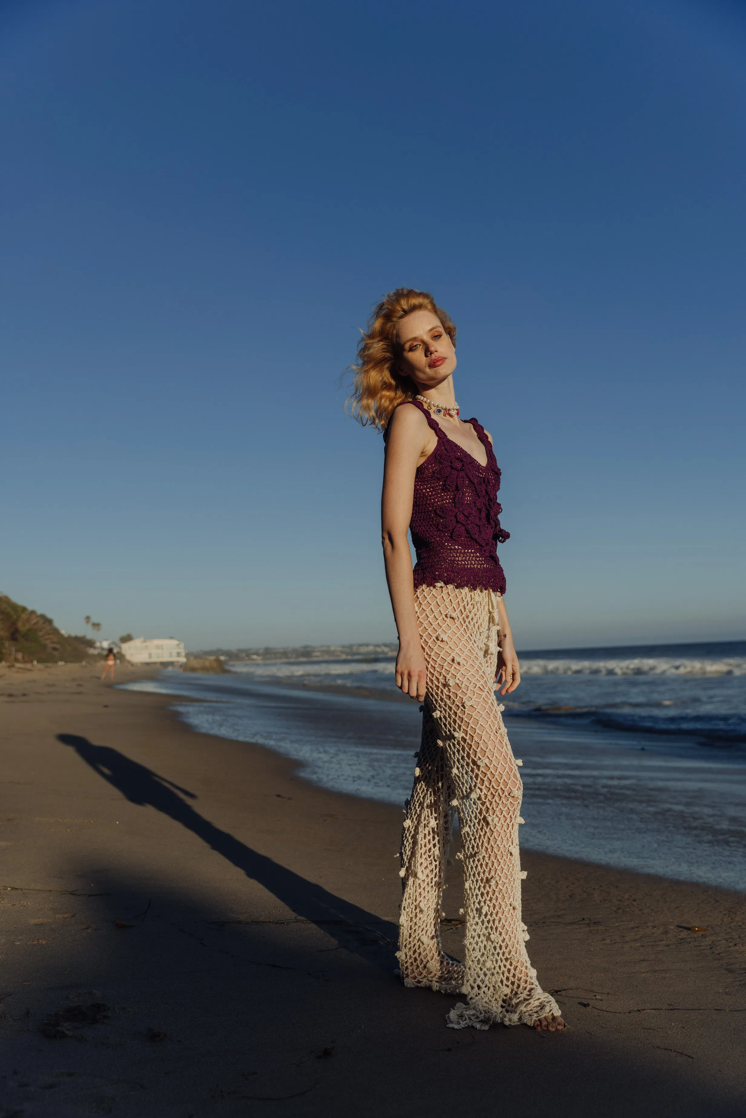 Metallic Handmade Crochet Pants