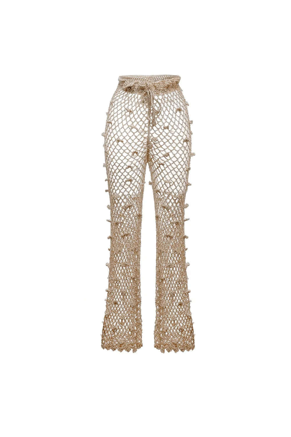 Metallic Handmade Crochet Pants