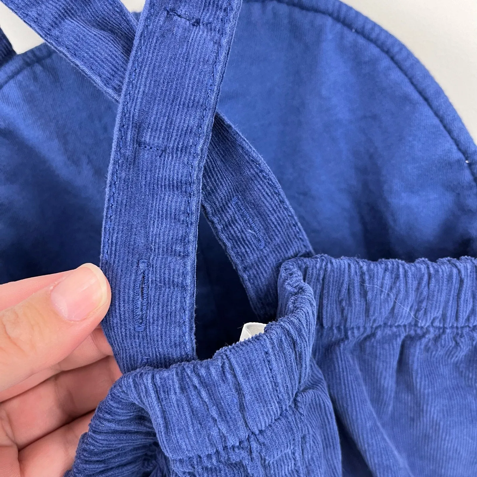Mini Boden Woven Logo Overall Set Starboard Blue Farm 18-24 Months