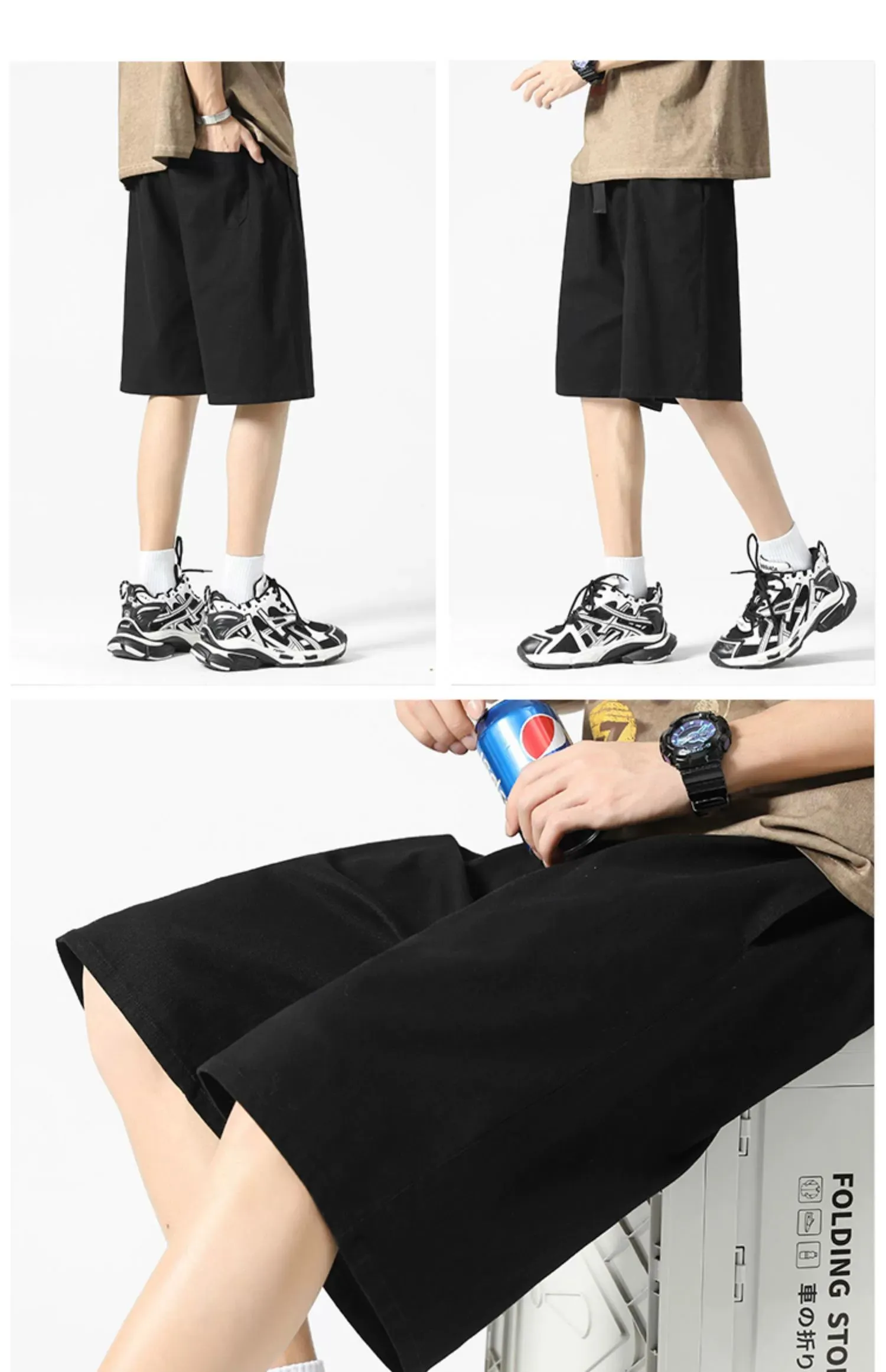 MRBO Green Cotton Summer Shorts