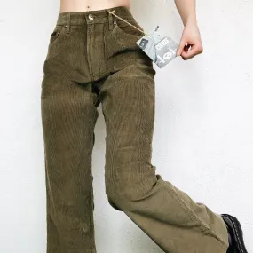 Olive Green Corduroy Flares