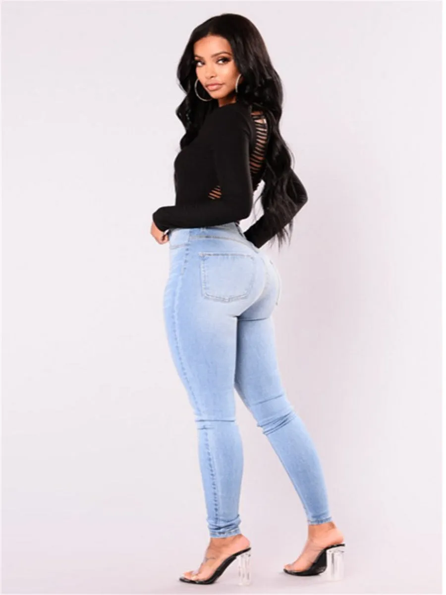 Slim Fit women's blue jeans