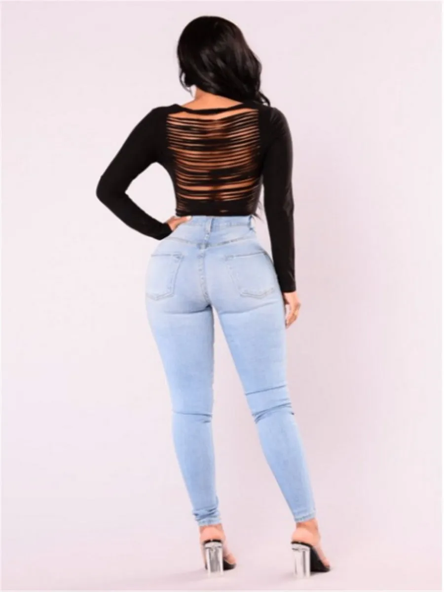 Slim Fit women's blue jeans